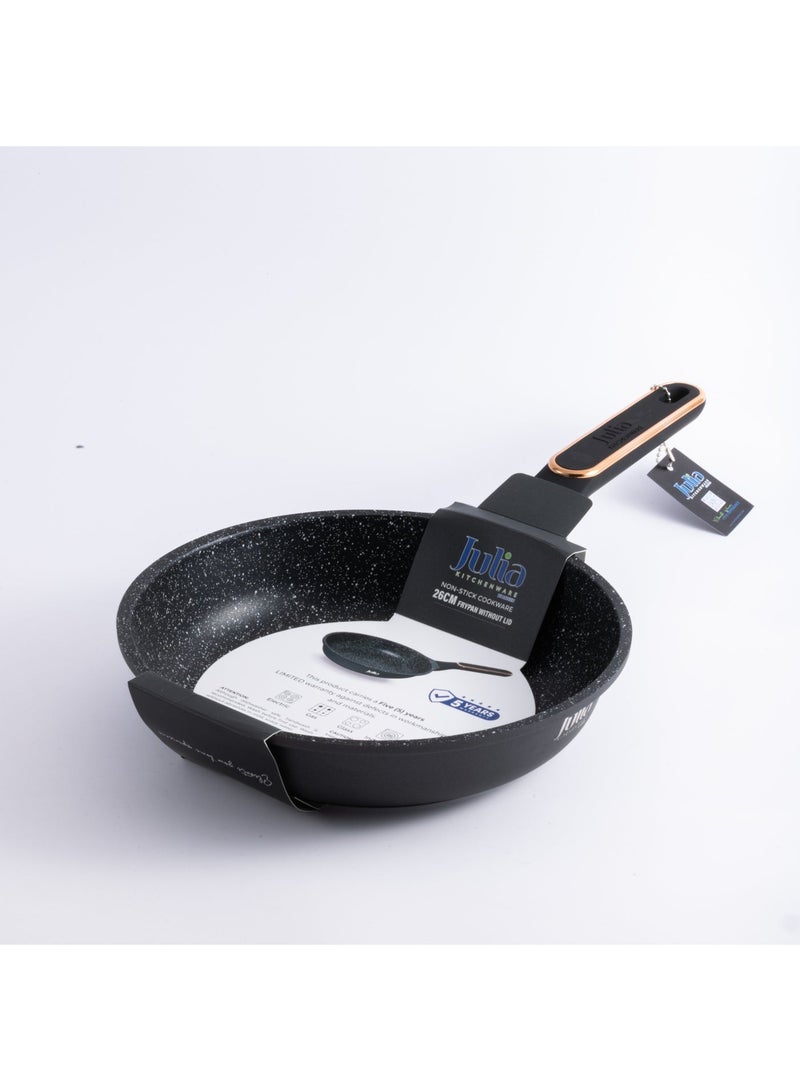 جوليا مِقلاة جوليا إيليت برو بلس 26 سم - أسود - جرانيت أسود غير لاصق - يدعم الحث الحراري - Image 5